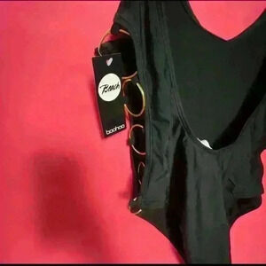 Black one piece swimsuit